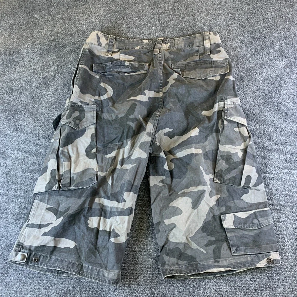 Nautica Jeans Co Utility Shorts Mens 33 Multicolor Camo Cotton Cargo Pockets